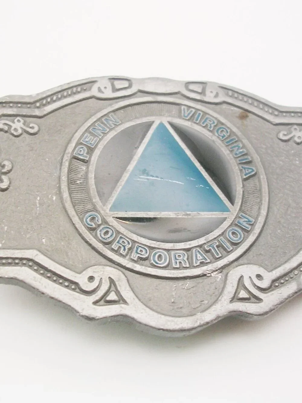 Vintage Penn Virginia Corporation Energy Belt Buckle 100 year anniversary